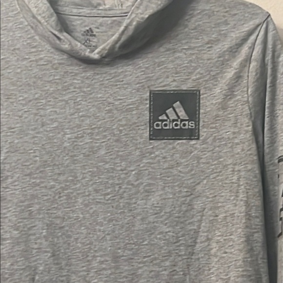 Adidas Gray Hoodie with Vibrant Sleeve Details - Picture 4 of 5